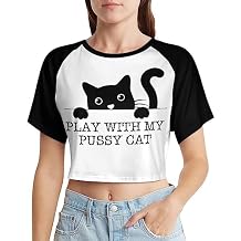 Women's Workout Crop Tops, Please Fxck Me Short Sleeve Yoga Shirts Casual Athletic Running T-Shirts