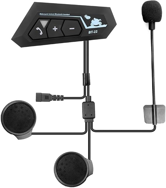 BT22 İntercom Motosiklet Kask Kulaklık Bluetooth 5.0