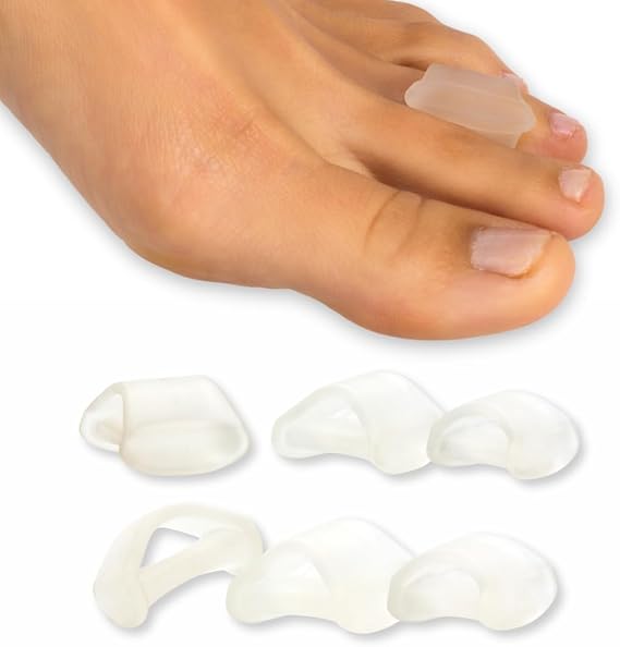 NatraCure Advanced Gel Toe Separator (w/Toe Loop) - 6 PACK - Toe Spacer - Size: Medium (1105-M RET6PK)