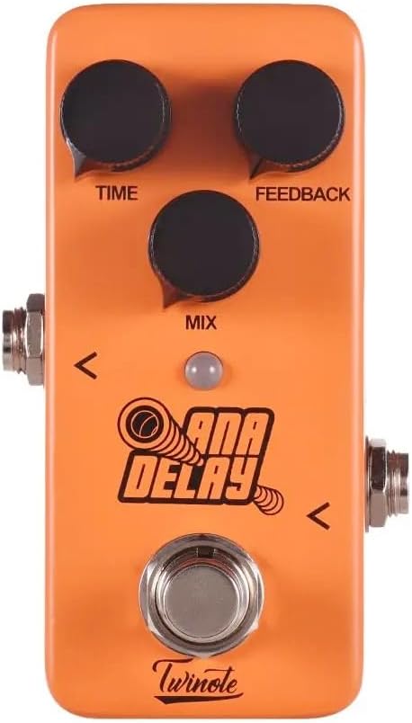 TWINOTE Ana Delay Mini Electric Guitar Effect Pedal with 800ms Delay Time Tap Tempo Function Guitar Parts Accessories