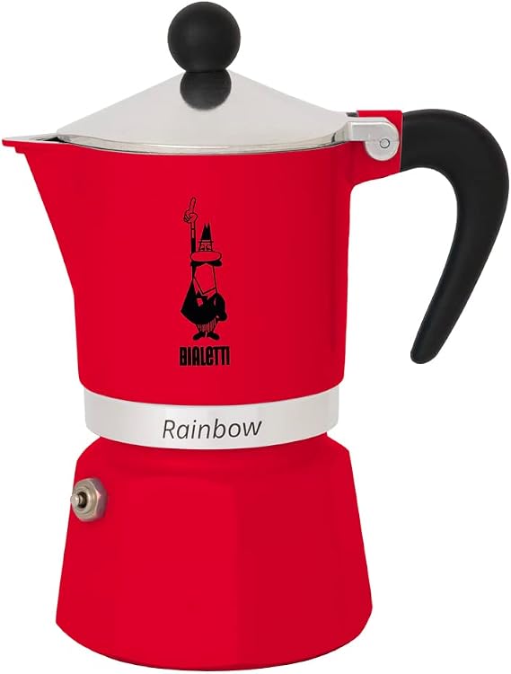 Bialetti 4961 Rainbow Espresso Maker, Red