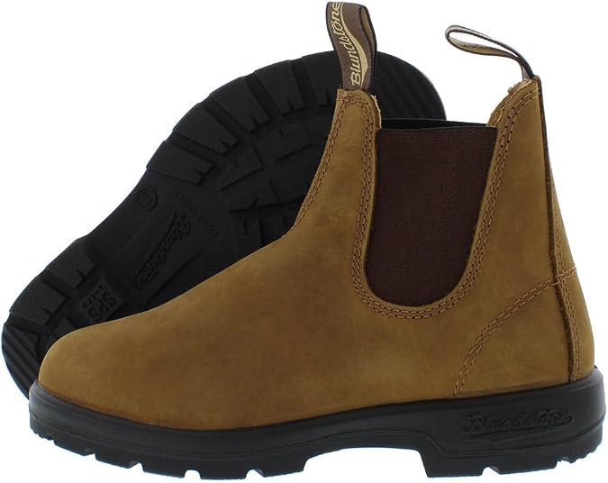 Blundstone 562 Elastic Sided Boot Lined Unisex Shoes Size 5, Color: Crazy Horse Brown