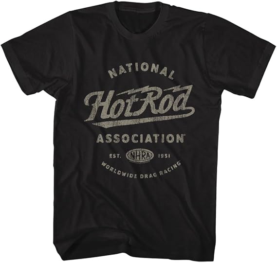 American Classics National Hot Rod Association Drag Racing T Shirt Black