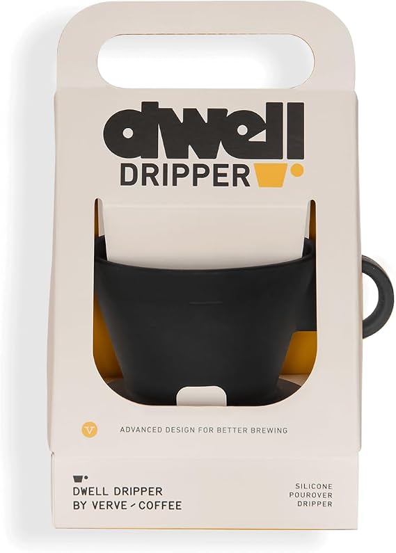 Verve Dwell Dripper Pour Over Coffee Maker Set, Non-Electric Coffee Dripper, Manual Brew Maker (Black)