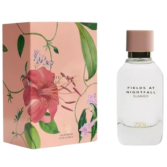 Zara Fields at Nightfall Summer Eau de Parfum for Women, Floral Amber Fragrance with Coconut Water, Violet and Sandalwood Notes, Fresh Luminous Soft Perfume Spray, 100ml (3.4 fl. oz.)