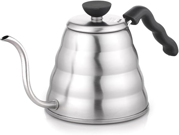 HARIO V60 Buono Stovetop Gooseneck Kettle, 1.2L Silver