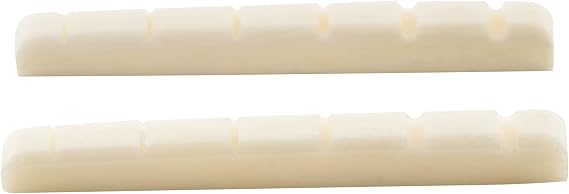 Musiclily Basic 42mm Flat Bottom Bone Slotted Nut 42x3.5x4.5/3.5mm 2Pcs
