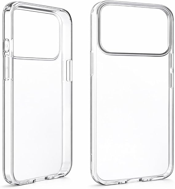 Coverzone iPhone 17 Pro/18 Pro için Kılıf Crystal Clear İnce Sararma Yapmayan Logo Gösteren Tuşlara Rahat Erişim Sert Plastik Şeffaf