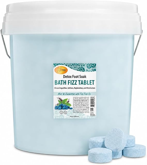 SPA REDI Salon Pedicure Fizz Tablets, Softening Foot Soak, 3 Gal
