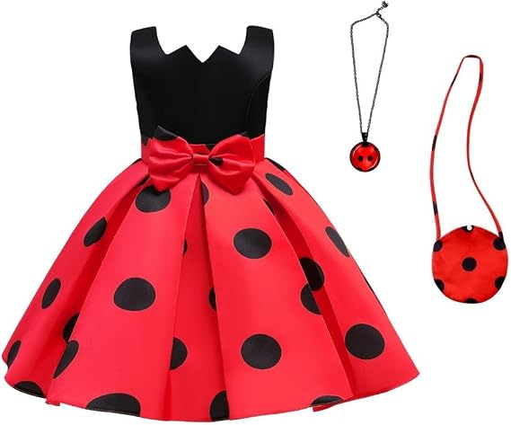Dressy Daisy Toddler Little Girls Ladybug Fancy Dress Halloween Costume Birthday Party Outfit Size 2T to 10