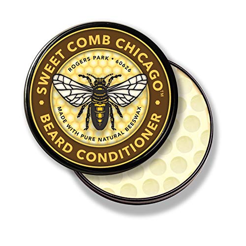 Sweet Comb Chicago: Beeswax Beard Conditioner, Strong Hold for Your Beard, Strengthens & Softens Beards & Mustaches - Leave in Conditioner Wax for Men