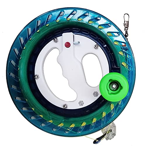 Tycoon Kite Reel,String Wheel,Line Winder Grip,Dia 7.87 Inches  20cm with 60lb String Big Kite Flying Line Grip,Kite Flying Tools, with Lock for Adults and Kids Outdoor Activities Blue, 20Wx20L