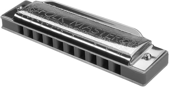 Suzuki 1072-F Folkmaster Standard 10-Hole Diatonic Harmonica, Key of F