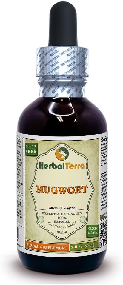 Mugwort (Artemisia Vulgaris) Tincture, Dried Flowers Liquid Extract 2 oz