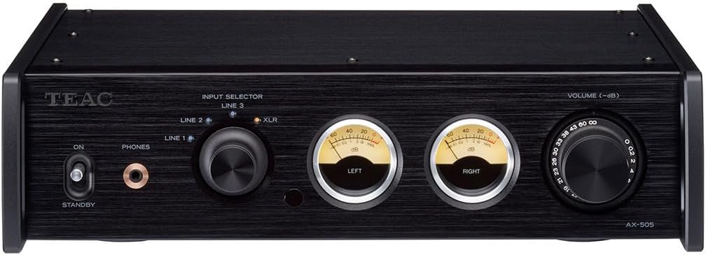 TEAC AX-505-B Pre-Main Amplifier with XLR Balance Input, Black