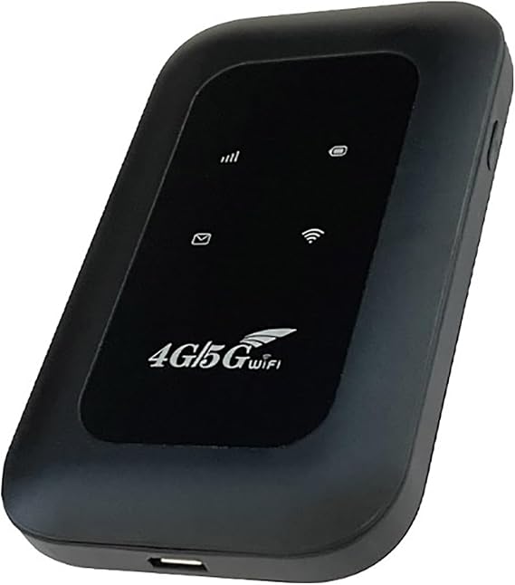 All-Network Portable WiFi, 5G Wi-Fi pocket Router,Power on and Use,High-Speed 5G Connectivity, Dual-Band Wi-Fi, Wireless Seamless Streaming & Gaming,for Travel, Public Computer, Business (Black)
