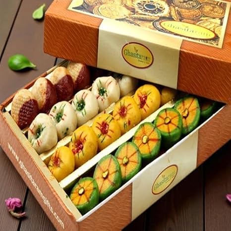 Ghasitaram Gifts Sugarfree Assorted Mithai Box 200 GMS|Sugar Free Sweets|Diabetic Friendly|Diwali Sugar Free Sweets Box