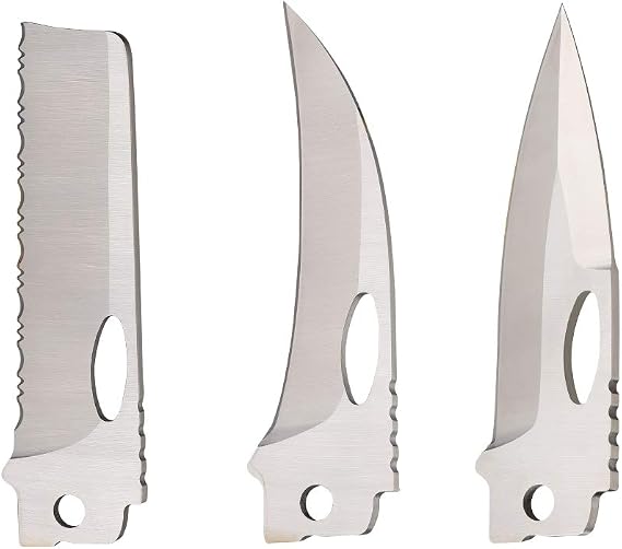 ROXON Replaceable Knife Blades for S802 Phantom and S502 Phantasy BA04staight+BA10spey point+BA11curved