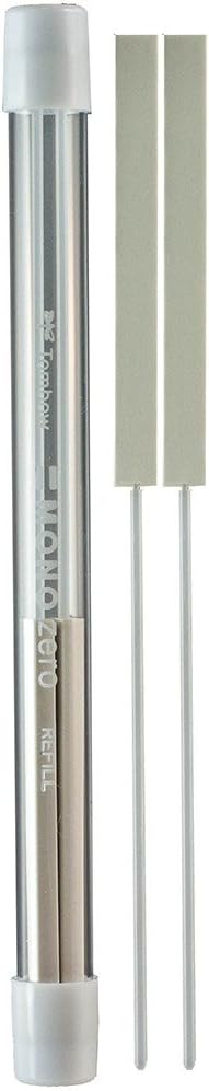Tombow Mono Zero 2.3mm Pencil Eraser Replacement 2-pack