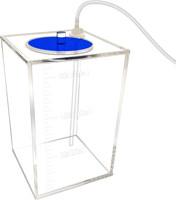 dosing Container dosing Pump Reservoir with dosing Pump tubing Hose 1500ml(Blue lid)