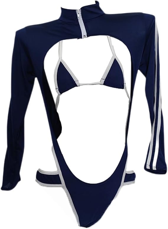 Women's one-piece cosplay sexy jumpsuit underwear Japanese anime kawaii cute hollow out swimsuit tight fitting suit
