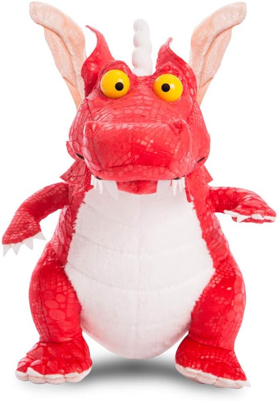 Room on The Broom Dragon Plush,Red/White