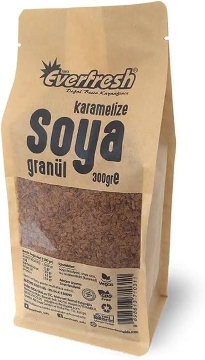 emfa everfresh doğal besin kaynağınız Granül Soya Kıyması (Karamelize Granür, 300 gr.)