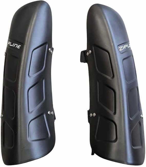 Zipline World Cup Ski Racing Shin Guards Premium High-Impact Protection with Ergonomic Fit, Adjustable Straps & Durable Thermoplastic Shell Race Proven - Available in Medium & Large