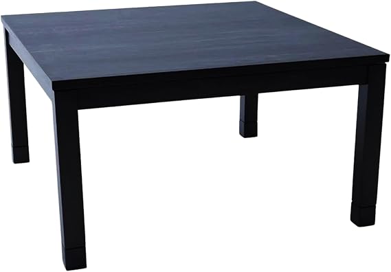 BJDesign Japanese Kotatsu Heated Table, 120V Heater, Black, 29 x 29 in