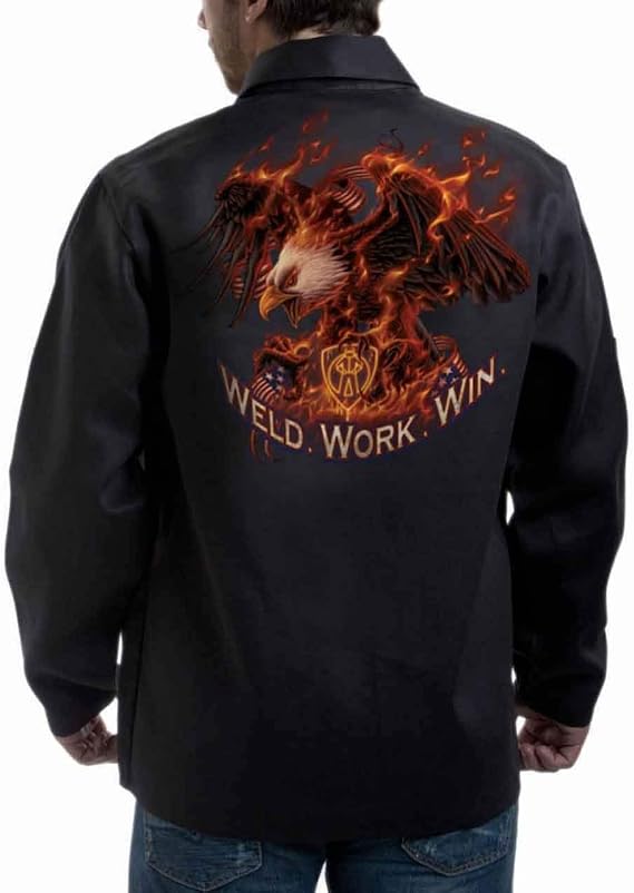 Tillman 9063 30" 9 oz. ONYX FR Cotton Jacket Weld.Work.Win Logo, X-Large