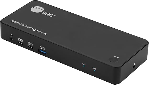 SIIG 2-Port USB-C KVM Docking Station with PD 65W, CE-DK0111-S1