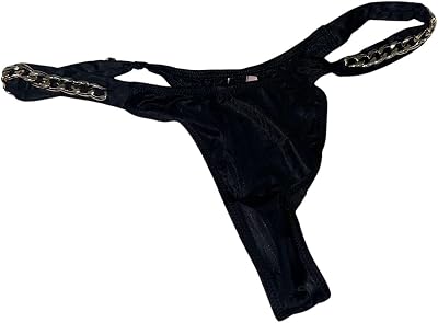 Victorias Secret Chain Shine Strap Smooth Thong Panty Color Black New