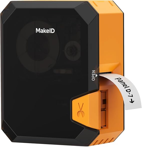 Makeid P31 Industrial Label Maker, Portable Bluetooth Printer with 0.75" x 19.68ft L Label, Wire and Cable Labeling Machine for Job Sites
