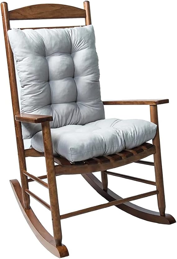 Braiton Chair Cushions Outdoor, 2 Piece Non-Slip Seat Back Chair Cushion Indoor Outdoor Soft Thickened Patio Chaise Lounger Cushion Patio Chair Cushion,Gray