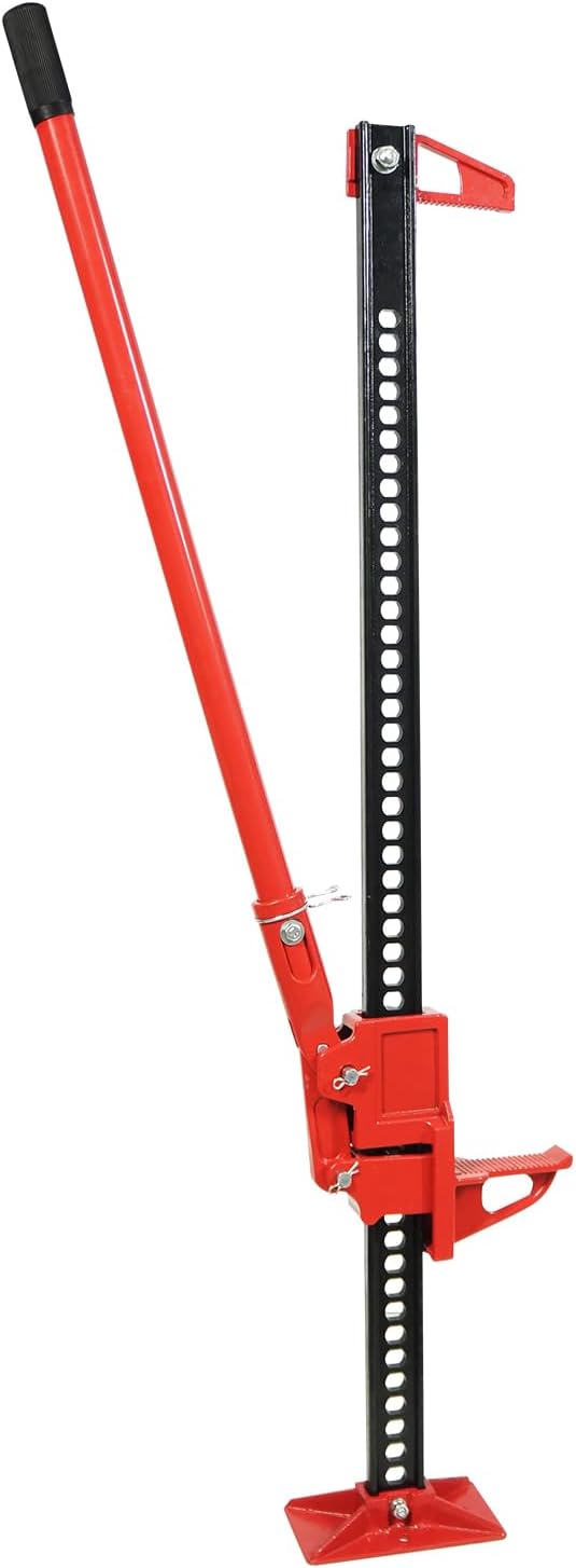 48" Ratcheting Off Road Utility Farm Jack - 3 Ton (6,000 Lbs) Capacity, Floor Jack Lifting Range 6 Inch to 55 Inch Ideal for Car, Truck, ATV, and SUV Use