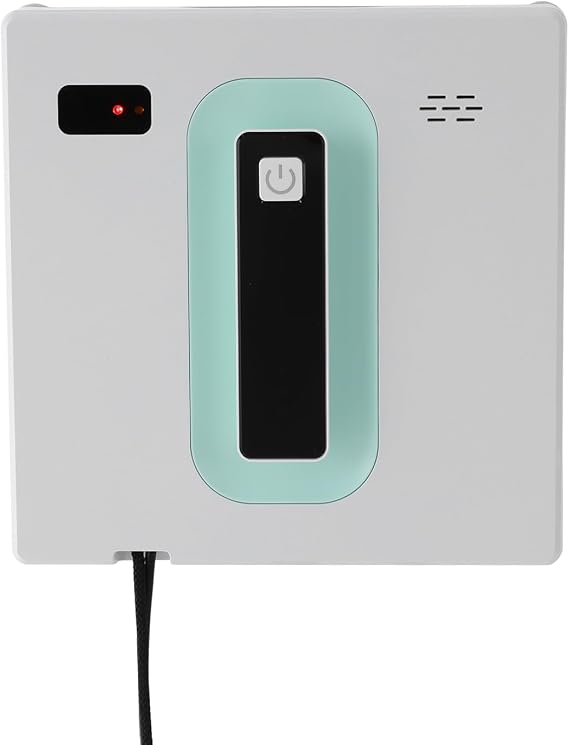 Automatic Window Cleaner, Window Cleaning Machine with Remote Control, Intelligent Control Window Cleaner Robot with 3 Automatic Path Modes, for Homes, Office Buildings (White, Light Green)