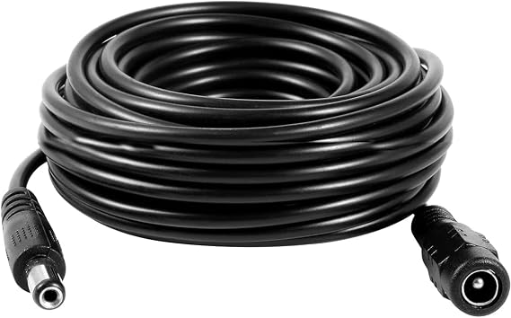 DC 12V CCTV Power Extension Cable 2.1x5.5mm, 5 Meters (16FT)