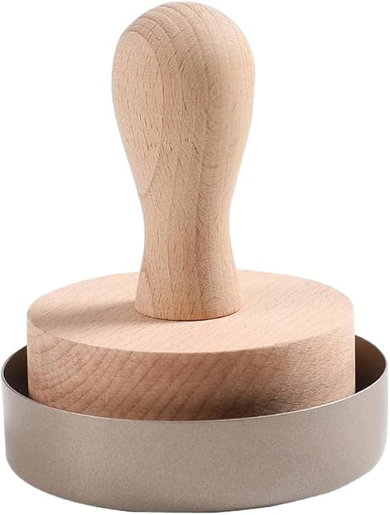 Tart Press Tool Wood Egg Tart Pusher DIY Baking Dough Press Pastry Tamper Wooden Mould, Tool for Home Use