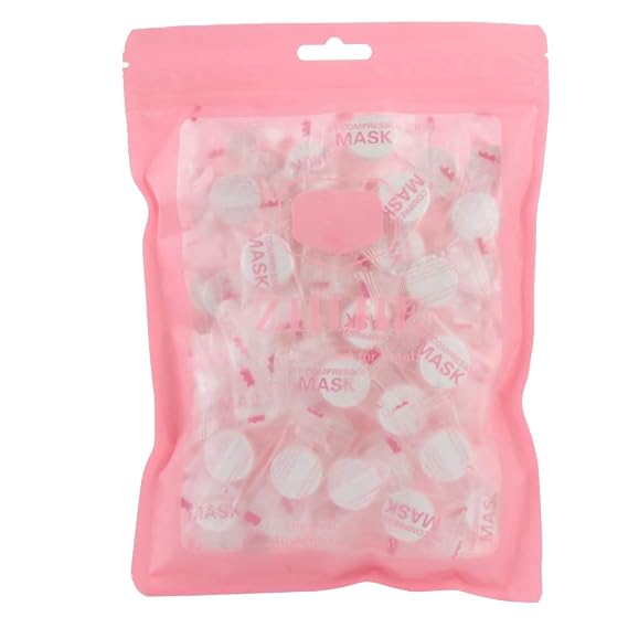 100Pcs/Pack Compressed Face, Non-woven Fiber Skin Care DIY, Cotton Skin Care Wrapped Masks