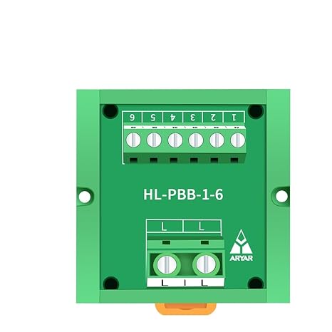 Terminal Block Row Single Phase One-in Six-Out Connection Distribution Box Power Cabinet Zero Line DIN Rail Mount