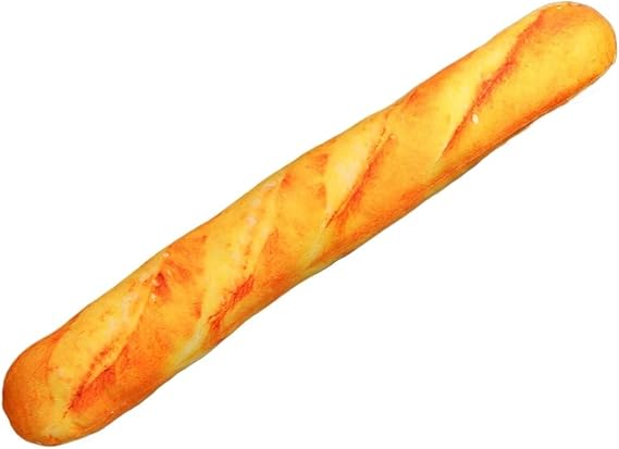 Hot Dog Plush, Cuddly Soft Toast Stuffed Hugging Pillow Bread Plushies Toy Funny Food Dolls (Baguette,40cm/15.7in)