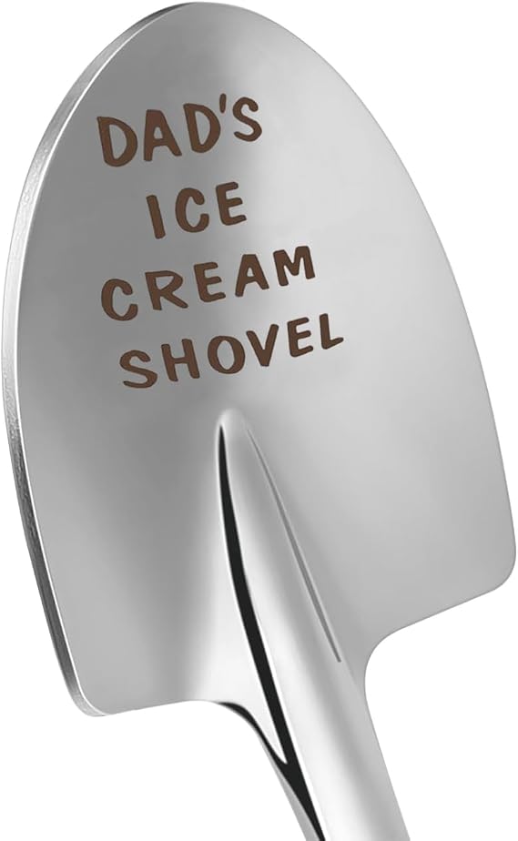Fathers Day Dad Gifts from Daughter Son Wife,Fathers Day Birthday Christmas Gift for Dad,Funny Ice Cream Spoon,Funny Engraved Stainless Steel Spoon Shovel.