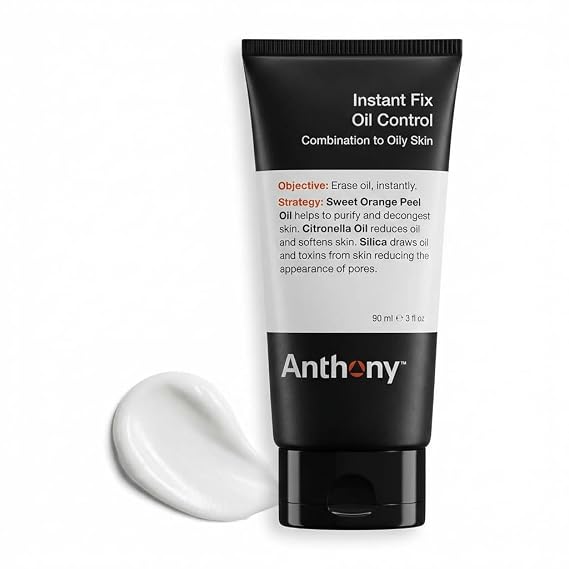 Anthony Instant Fix Oil Control for Men Mattifying Lotion for Oily Skin Moisturizer and Pore Minimizer Instantly Eliminates Shine 3 Fl Oz
