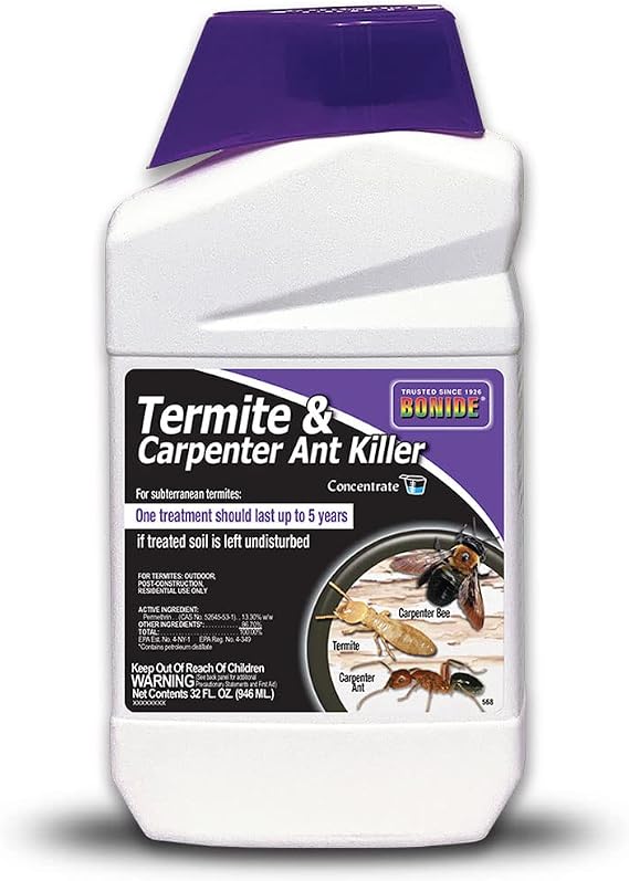 Bonide Termite & Carpenter Ant Killer, 32 oz Concentrated Insect Killer, Long Lasting Treatment for Lawn & Home