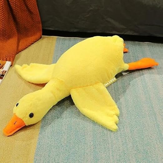 Cute Plush Sleeping Friend Goose 75cm - Flying Goose Morton Sleeping Pillow Yellow