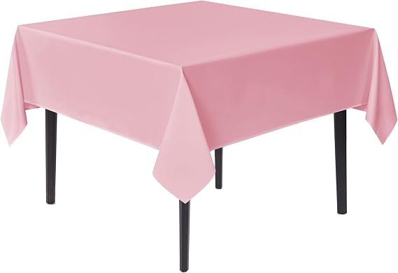 sancua Pink Square Tablecloths 54x54 Inch Fabric Table Cloth