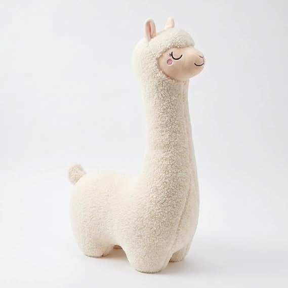 29.5-inch White Cute Llama Stuffed Animal Plush Soft Body Pillow