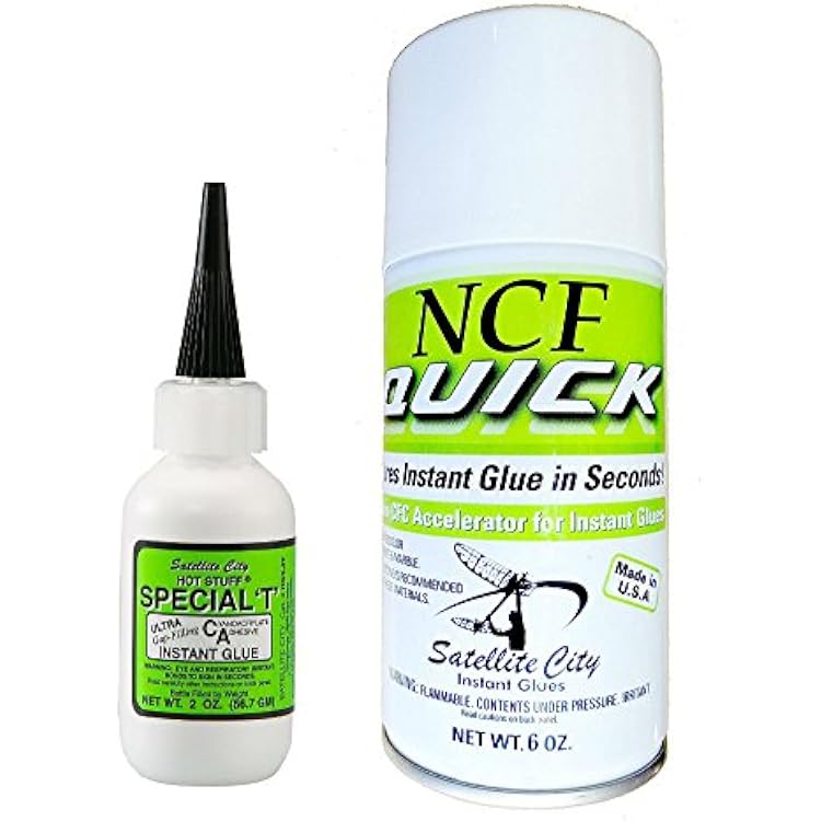 Hot Stuff Special T Thick CA Glue 2oz & NCF Quick Aerosol Accelerator 6oz