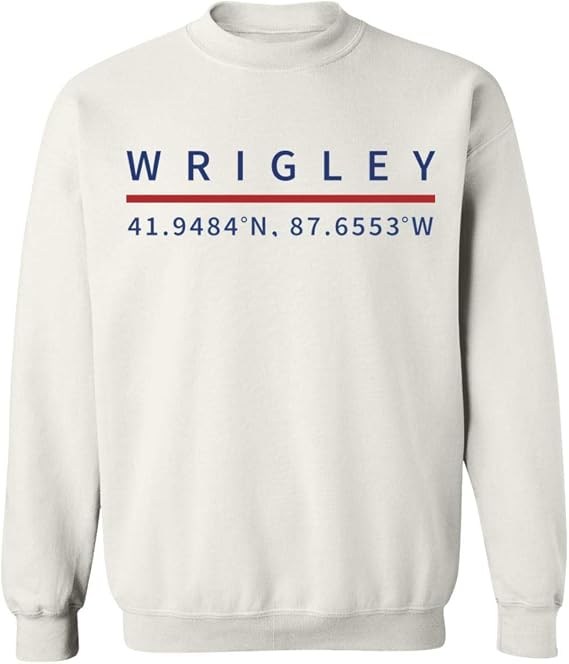 Wrigley Field Coordinates Crewneck Sweatshirt