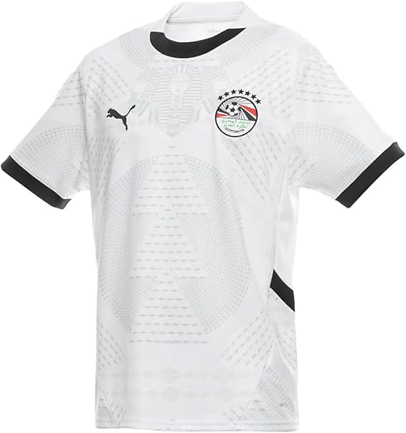 PUMA Egypt Men's Away Replica Jersey 2025 (US, Alpha, Large, Regular, Regular, PUMA White-Sand Dune)